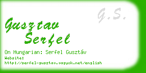 gusztav serfel business card